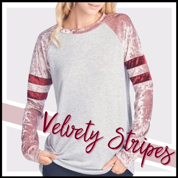 Boutique Tops - Velvety Stripes Top